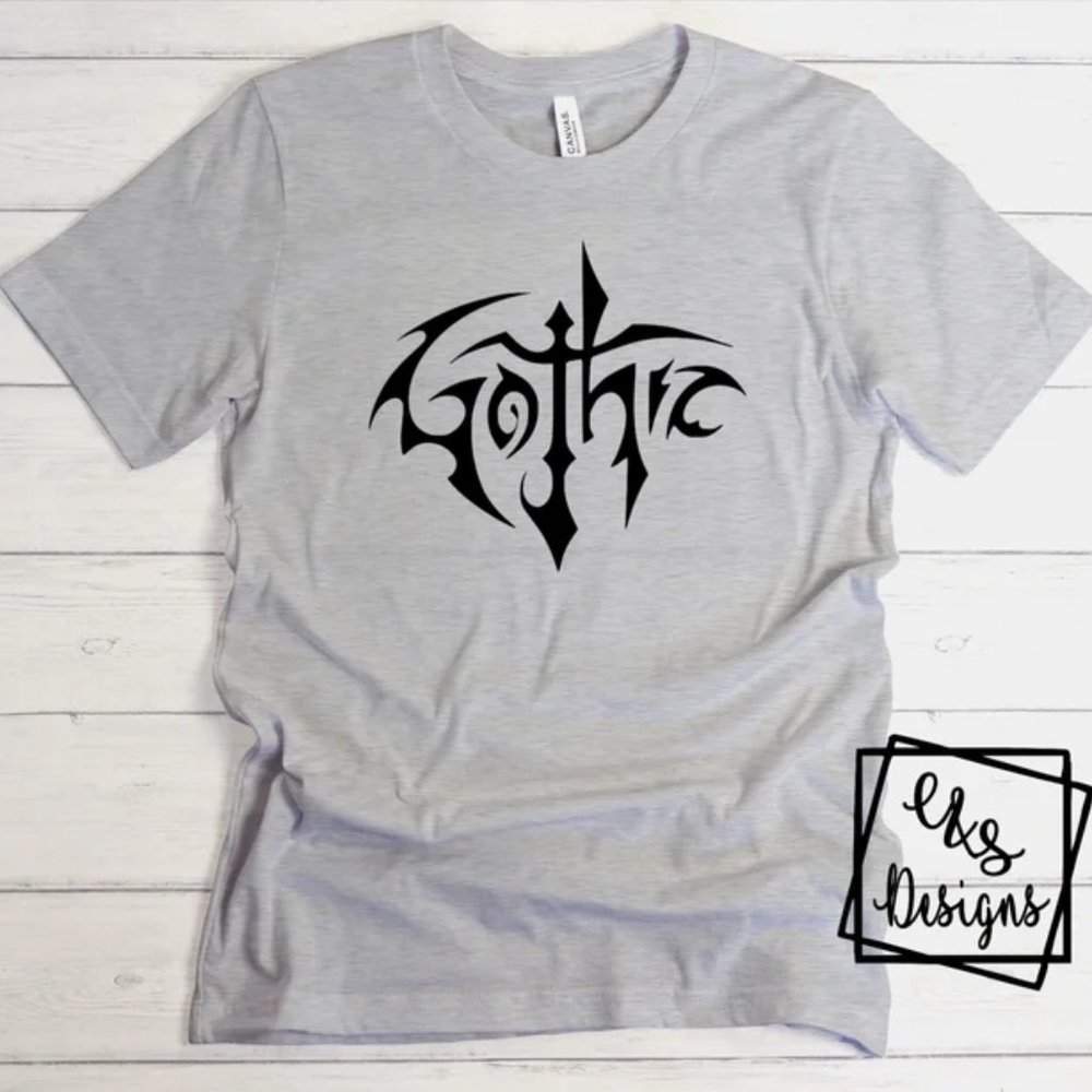 Gothic Grey Bella Canvas T-shirt new never worn